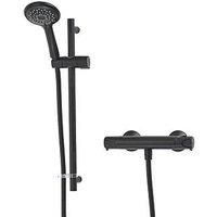 Triton Benito Rear-Fed Exposed Matte Black Thermostatic Mixer Shower (893JL)