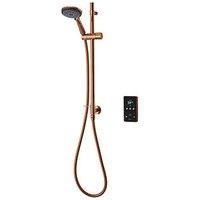 Triton ENVI® | Thermostatic Electric Shower | 9 kW | Inline Wall Fed Shower Kit | Smart Shower | Digital Shower | with Showerhead & Anti Twist Hose | Copper | Electric Shower Set