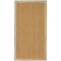 Coir Herringbone Rug  With Natural Border