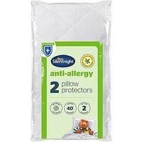 Silentnight Soft Quilted Anti Allergy Anti Bacterial Pillow Protector Pair