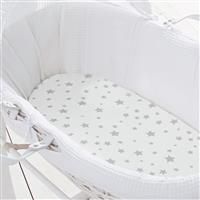 Silentnight Safe Nights 100% Jersey Moses Basket Fitted Sheets, Pack of 2