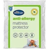Silentnight Anti-Allergy Mattress Protector, Small Double, White, Anti - Bacterial Mattress protector