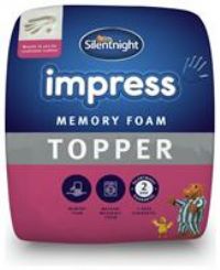 SILENTNIGHT IMPRESS 7CM MEMORY FOAM MATTRESS TOPPER - SUPER KING.