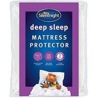 Silentnight Deep Sleep Mattress Protector, Double, White, 137cm x 193cm
