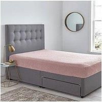 Silentnight Cosy Teddy Fleece Fitted Sheet, Blush, Single