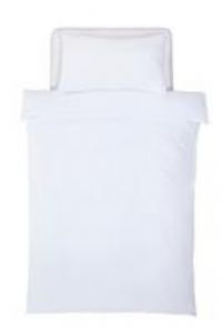 Silentnight White Supersoft Button Fastening Bedding Set - Single