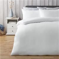 Silentnight White Supersoft Button Fastening Bedding Set - Double
