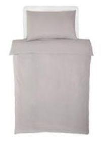 Silentnight Dove Grey Supersoft Button Fastening Bedding Set - Single