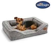 Silentnight Orthopaedic Pet Bed - Small Dog Cat Bed - Contoured Foam for Support, Machine Washable Cover, Non-Slip Base