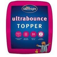 Silentnight Ultrabounce Mattress Topper - Supportive Comfortable Mattress Topper with Easy Fit Straps - Hypoallergenic and Machine Washable - Double