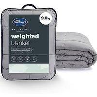 Silentnight Weighted Blanket 9kg - Anxiety Relief Therapy Blanket for Adults - Sensory Heavy Quilted Wellbeing Blankets