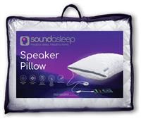 Soundasleep Speaker Pillow - Music Pillow with Built in Speaker - Quilted Cover Singing Pillow with Dual Purpose Adapter