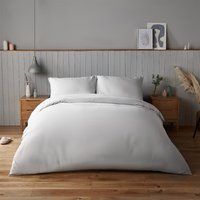 Silentnight Supersoft Collection Charcoal Duvet Cover Set. Supersoft Snuggly Easy Care Duvet Cover Quilt Bedding Set - Double (200cm x 200cm) + 2 Matching Pillowcase