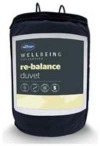 Silentnight Wellbeing Rebalance 10.5 Tog Duvet - All Year Round Duvet Quilt with Innovative Carbon Thread to Ease Stress and Tension - Machine Washable, Double