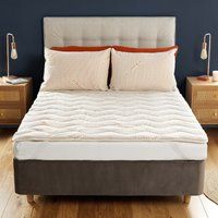 Silentnight Wellbeing Copper King Mattress Topper Benefiting from The Natural Anti-Allergy,Cooling and Anti-Bacterial Properties of Copper Supportive and Machine Washable King Size Bed,White,549301GE