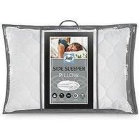 Sealy Side Sleeper Pillow - Supportive Foam Centre Pillow with Medium Firmness Ideal for Side Sleepers - Hypoallergenic, Dupont Fibres and Quilted Cotton Pack of 1 White 551151GE