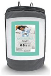 Sealy Anti Allergy 10.5 Tog Duvet - All Season Warm Thick Quilt Duvet with Dupont Fibres and Machine Washable - Single