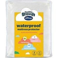 Silentnight Healthy Growth Waterproof Mattress Protector - Deep 30cm Quiet Waterproof Mattress Pad with Fitted Skirt and Soft Touch Cover - Hypoallergenic, Single, White