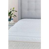 OHS Soft Touch Microfibre Bouncy Deep Filled Thick Mattress Cover Anti Allergy Protector with Elasticated Straps Quilted Comfy Topper - Double