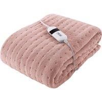 Silentnight Comfort Control Heated Throw Blanket - Luxury Fleece Electric Heated Overblanket for Sofa Bed with 9 Heat Settings, Fast Heat-up and Safety Shut Off - Machine Washable - 120x160cm - Pink