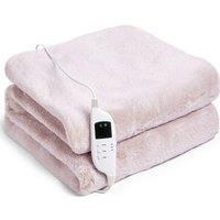 Silentnight Luxury Faux Fur Heated Throw Blanket - Soft Warm Cosy Heated Blanket for Sofa and Bed with 9 Heat Settings, Built-in Timer and Safety Shut Off - Machine Washable - 120x160cm