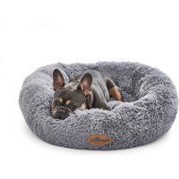 Silentnight Dog Cat Pup Bed Donut Soft Round Plush Beds Calming Pet Anti Anxiety