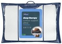 Silentnight Sleep Therapy Contour Memory Foam Pillow - Firm Orthopaedic Support Pillow for Shoulder and Neck Pain Relief with Removable Cover and Breathable Air Mesh Sides