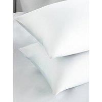 Silentnight Restore Natural Breathable Pillowcase Pair - Cooling Breathable Cotton Bamboo White Pillowcases for Night Sweats and Hot Flushes Soft Silky - Machine Washable - 2 Pack - White