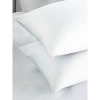 Silentnight Restore Natural Breathable Pillowcase Pair - Cooling Breathable Cotton Bamboo White Pillowcases for Night Sweats and Hot Flushes Soft Silky - Machine Washable - 2 Pack - White