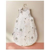 Silentnight Safe Nights Baby Sleep Bag 2.5 Tog Winter - Swaddle Wearable Blanket Sleeveless for 0-6 Months Breathable Soft Touch Cotton Jersey - 0-6 Months - Celestial