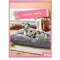 Snug Super Fluffy Dog Bed Cover Only - Super Soft and Comfortable for Cat Dog - Spare Pet Bed Cover - Matching Pet Bed Available - Machine Washable - Large - 90 x 60 x 11cm, Grey