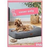 Snug Furry Friends Dog Bed Cover Only - Super Soft and Comfortable for Cat Dog - Spare Pet Bed Cover - Matching Pet Bed Available - Machine Washable - Small/Medium - 75 x 50 x 11cm, Grey