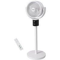 Silentnight Airmax Pro360 Stand Fan - Dual Oscillation Direction to Boost Air Circulation - Super Quiet Fan with Remote - 12 Speeds, 15hr Timer, Sleep Mode, Adjustable Height for Floor or Desktop