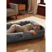 Silentnight New and Improved Snuggle Pod Human Pet Bed Grey Extra Extra Large (91 lbs and up)