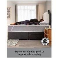Sealy Side Sleeper Memory Foam Mattress Topper - Ergonomic Design Keep Spine and Body Aligned - 5cm Super Supportive Top for Sink-In Comfort, Elasticated Straps and Removable Quilted Cover, King