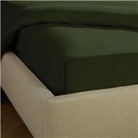 Silentnight Supersoft Plain Green Fitted Sheet - Superking