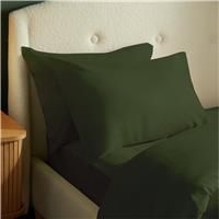 Silentnight Supersoft Plain Standard Pillowcase Pair - Green