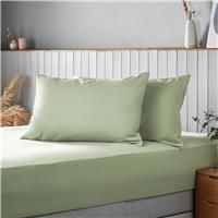 Silentnight Supersoft Plain Standard Pillowcase Pair - Green