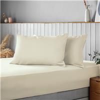 Silentnight Supersoft Plain Standard Pillowcase Pair - Cream
