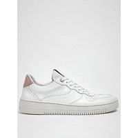 Pod Bella White & Pink Leather Trainers