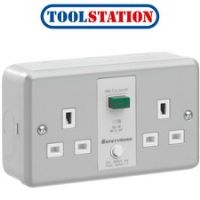 SafetySure RCD Socket Metalclad 2 Gang 13A 30mA
