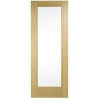 Wickes Oxford Fully Glazed Oak 1 Panel Internal Door - 1981mm x 838mm