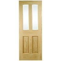 Wickes Cobham Glazed Oak 4 Panel Internal Door - 1981mm x 838mm