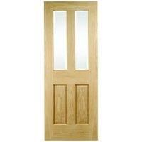 Wickes Cobham Glazed Oak 4 Panel Internal Door - 1981mm x 838mm