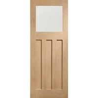 Internal Oak DX Door with Obscure Glass (78" x 30")