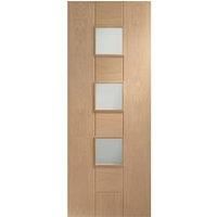 XL Joinery Messina Clear Glazed Oak 8 Panel Pre Finished Internal Door - 1981mm x 762mm
