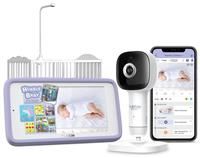 BABY MONITOR CAMERA by Hubble  SkyVision WiFi  AI Pro Crib Mount Camera White