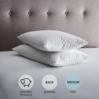 Fogarty Duck Feather and Down MediumSupport Pillow Pair White