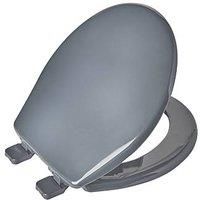 Bemis York Grey Soft-Close Toilet Seat Thermoplastic Grey (973JP)