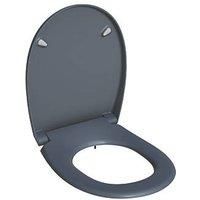 Bemis Click & Clean Classic Soft-Close with Quick-Release Toilet Seat Thermoset Plastic Grey (990JP)